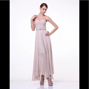 CINDERELLA DIVINE CND-1472 Formal Gown in Khaki, XS, NWT​